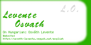 levente osvath business card